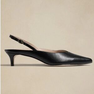 Banana Republic Black Slingback Heels